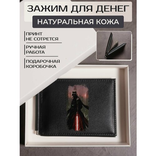 фото Зажим для купюр russian handmade, фактура гладкая, черный