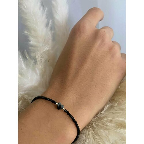 Браслет-цепочка SIDORINA SOFIA ACCESSORIES, кристалл, 1 шт., размер 15 см, черный