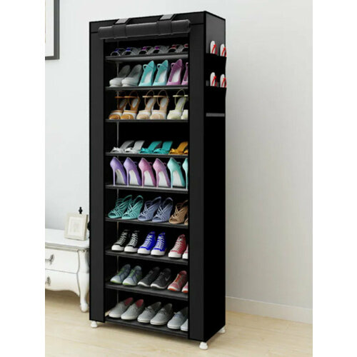 Обувница со шторкой, 9 полок