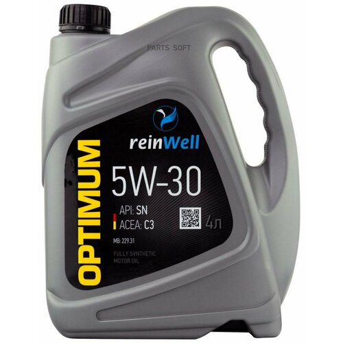 REINWELL 4946 HC-синтетическое малозольное (Mid SAPS) моторное масло 5W-30 C3 (4л)