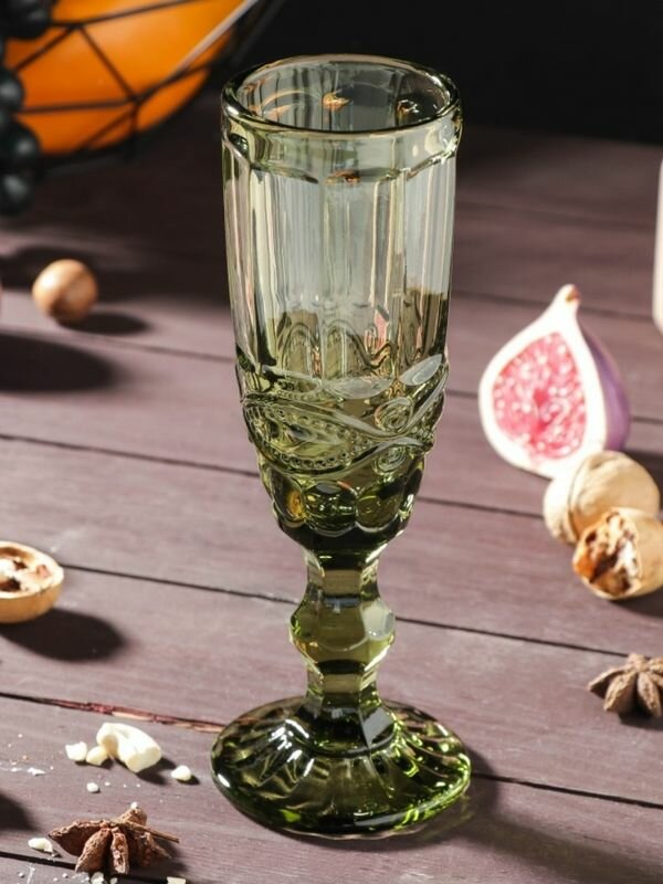Набор фужеров для шампанского Lenardi, 6шт, стекло, 170мл