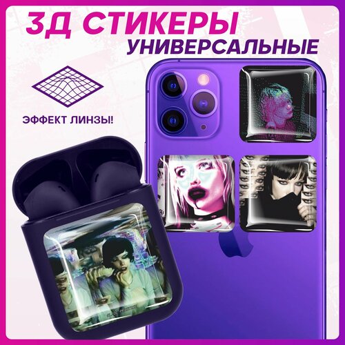 Наклейки на телефон 3D Стикеры Crystal castles