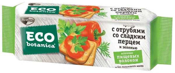 Крекер Eco botanica с отрубями сладким перцем и зеленью 175г - фото №2
