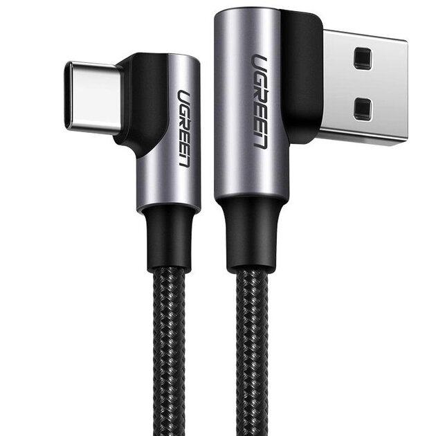 Кабель Ugreen US176 USB-A - Type-C 2 м серый космос (20857) — фото 1