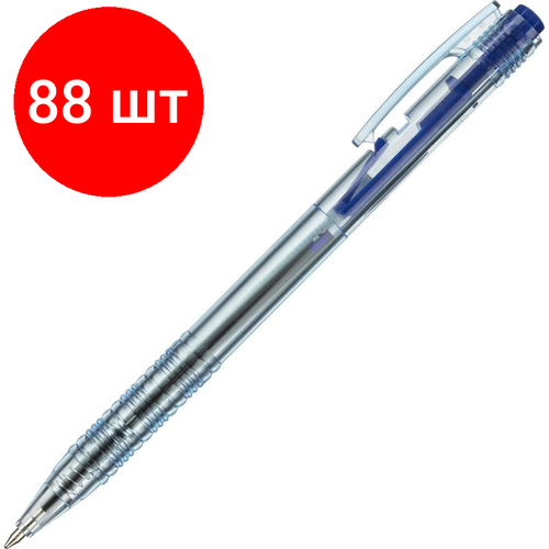 Комплект 88 штук, Ручка шариковая автомат. M&G 0.7мм, масл, синяя ABP04875220700H