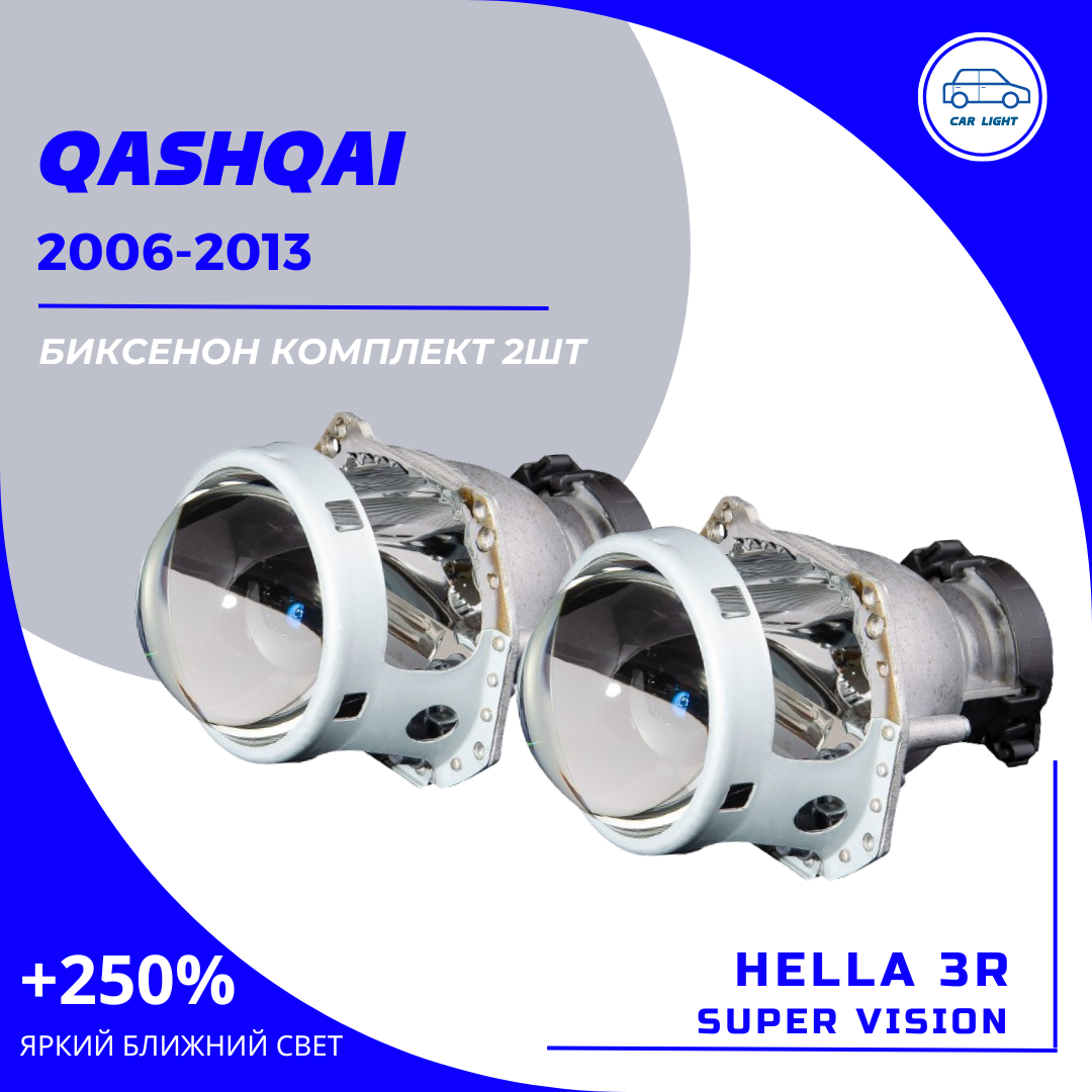 2шт Комплект Bi-xenon линз для замены на Nissan Qashqai I 2006-2013