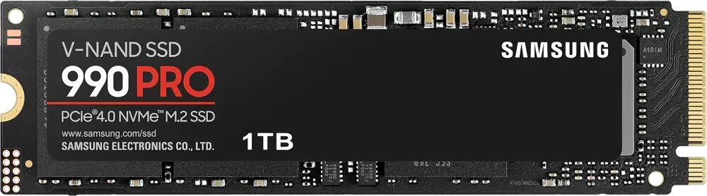 Накопитель SSD Samsung 1TB M.2 990 PRO PCIe Gen 4.0 x4, NVMe (MZ-V9P1T0BW) — фото 1