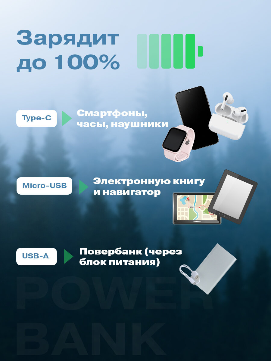 Портативный аккумулятор REXANT, 20000mAh, быстрая зарядка, черный — фото 1