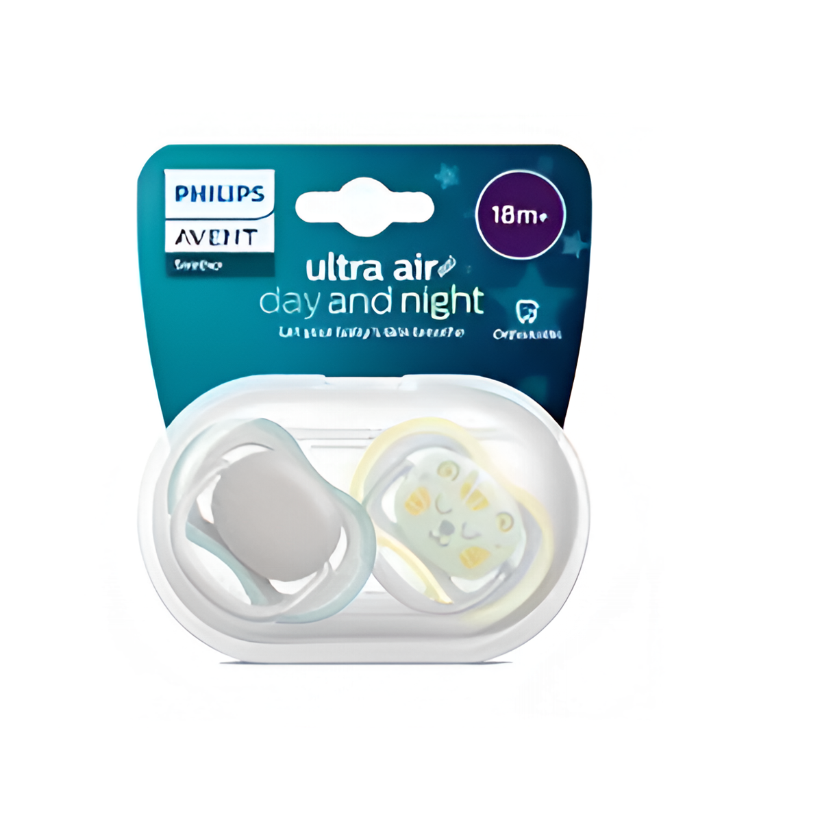 Пустышка Philips Avent SCF349/26 Ultra Air, 18 мес+, Combi Night/Day, 2шт