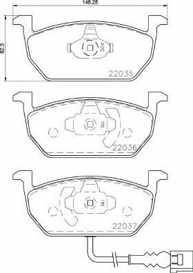 Колодки тормозные дисковые перед Brembo P 85 137