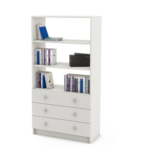 Стеллаж Бостон 4 Размер Ш*В*Г 80*153*38см, Цвет: Белый