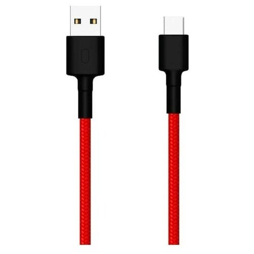 Кабель Xiaomi Mi Braided (SJV4110GL), Type-C - USB, 1 м, нейлоновая оплетка, красный xiaomi кабель usb соединительный usb a type c xiaomi mi braided sjv4110gl красный 1 0м ret