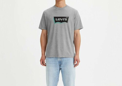 Футболка Levis, размер XL, серый