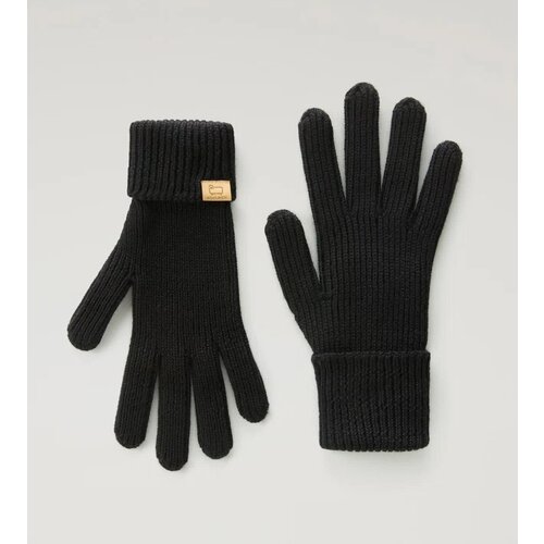 фото Перчатки woolrich, демисезон/зима, шерсть, вязаные, размер m, черный