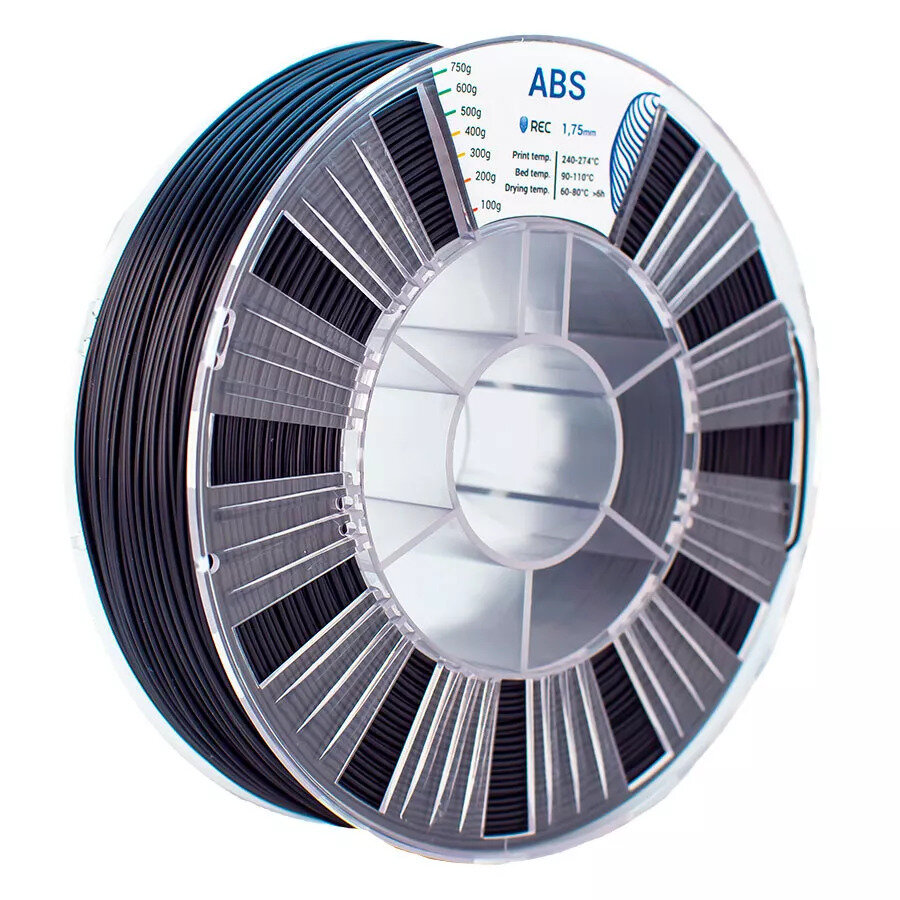 ABS-пластик REC 1,75мм черный (750 г)