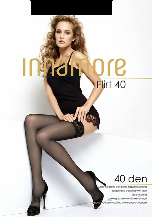 Чулки  Innamore Flirt, 40 den, размер 1-2, белый