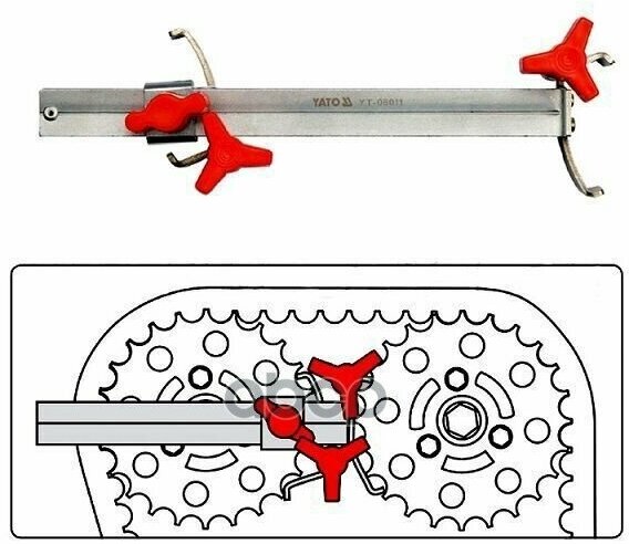 Фиксатор Звездочки Грм Для Блокировки Колес Распределительных Механизмов YATO арт. YT-06011