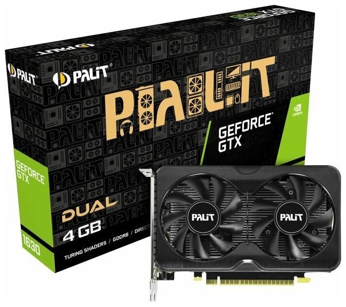 Видеокарта Palit GeForce GTX 1630 Dual NE6163001BG6-1175D Retail