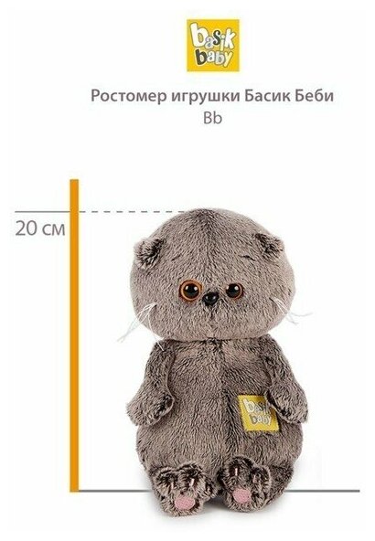 Игрушка мягкая Budi Basa Басик Baby в голубом костюмчике Basik&Co - фото №11