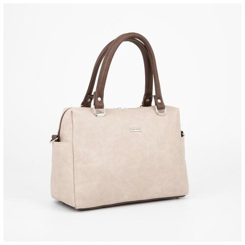 фото Саквояж, отдел на молнии, 3 наружных кармана, регулируемый ремень, цвет бежевый noname