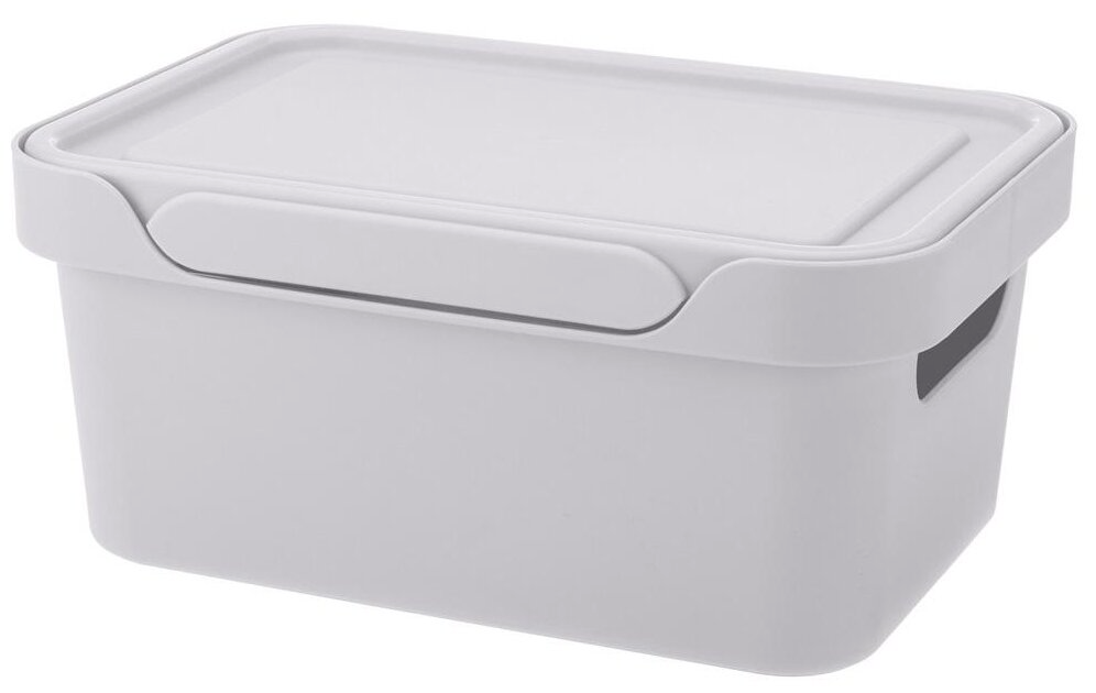 Ящик с крышкой универсальный Luxe, 4,6л (светло-серый)