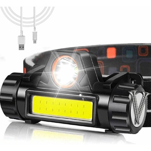 фото Фонарь налобный / аккумуляторный налобный фонарь светодиодный, 2 режима свечения urm