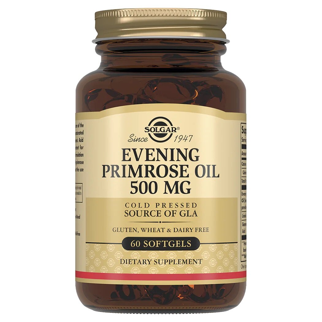 Масло примулы вечерней Солгар Evening Primrose Oil Solgar 500 мг 60 капсул