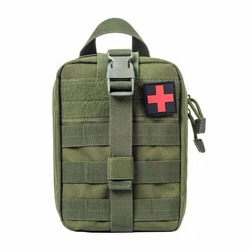 армейская тактическая аптечка без наполнения Подсумок медицинский отрывной / аптечка тактическая / армейская аптечка олива