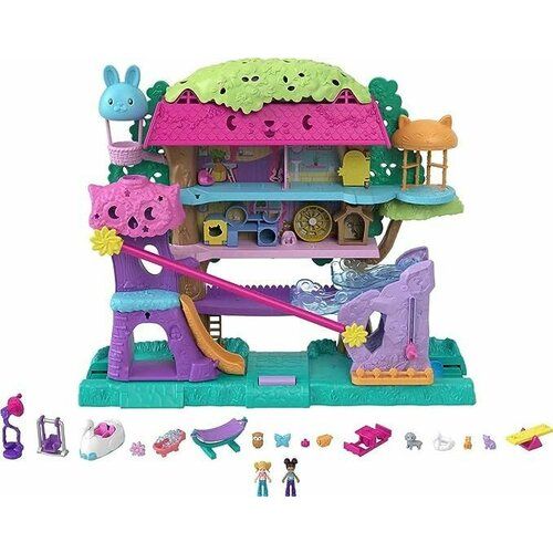 Набор игровой Polly Pocket Pet Adventure Treehouse Playset and Accessories 