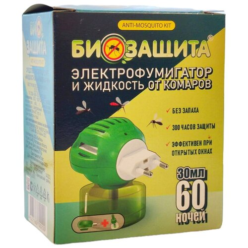 Дохс, биозащита ANTI-MOSQUITO KIT Фумигатор + жидкость от комаров 30 мл (60 ночей), 1 штука