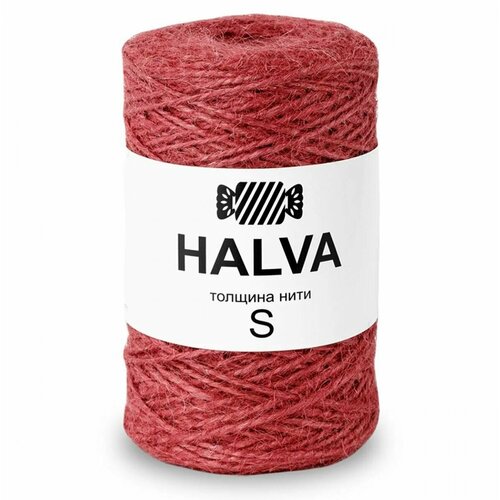 Джутовая пряжа Halva S, цвет Барбарис, толщина 1,5 мм, 200 м