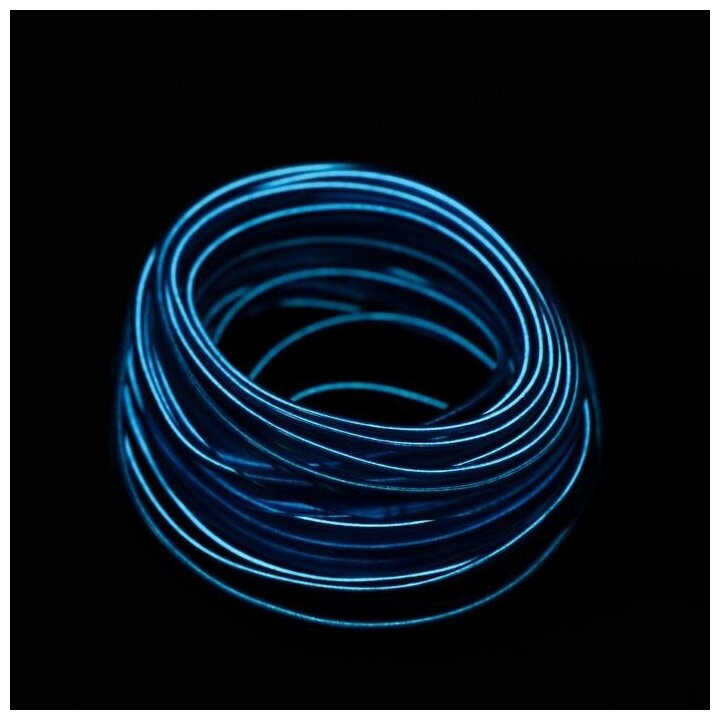 Cartage Неоновая нить Cartage для подсветки салона адаптер питания 12 В 7 м синий