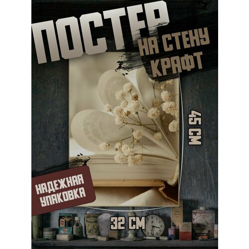 Постер 32х45 Эстетика книг