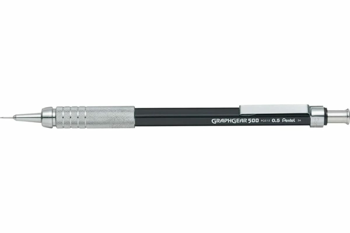 Карандаш автоматич. профессиональный Graphgear 520 0.5 мм PG525-AX черный корпус, 0.5 мм, 1 шт. в заказе