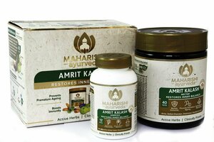 Паста + таблетки Амрит Калаш Махариши Аюрведа (AMRIT KALASH Maharishi Ayurveda) для иммунитета и омоложения организма, 60 таб. + 600 г.