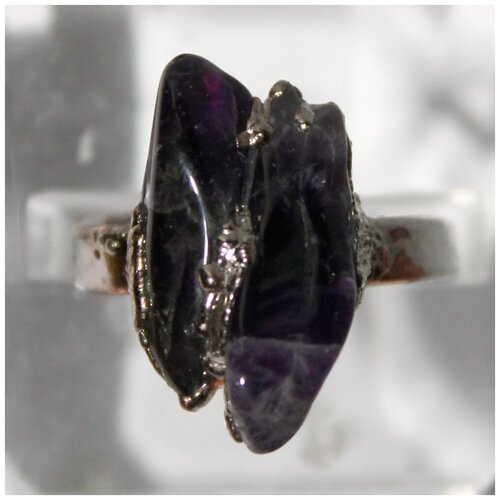 фото Кольцо true stones, медь, аметист, размер 20, фиолетовый