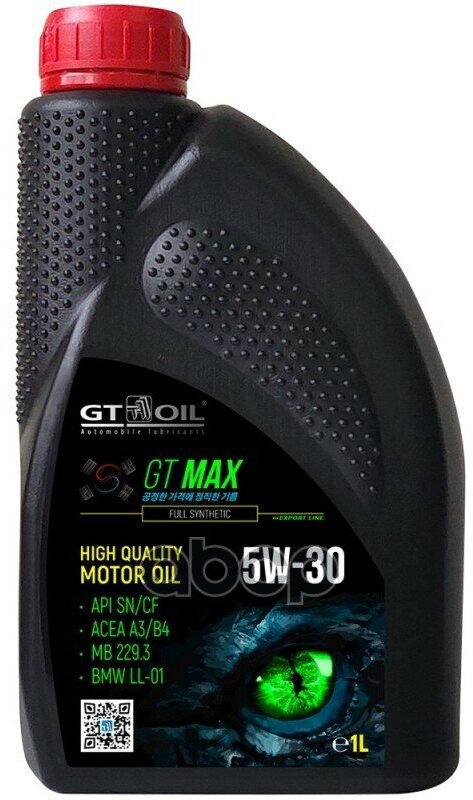 GT OIL Масло Моторное Gt Oil Max 5W-30 Синтетическое 1 Л 8809059408964