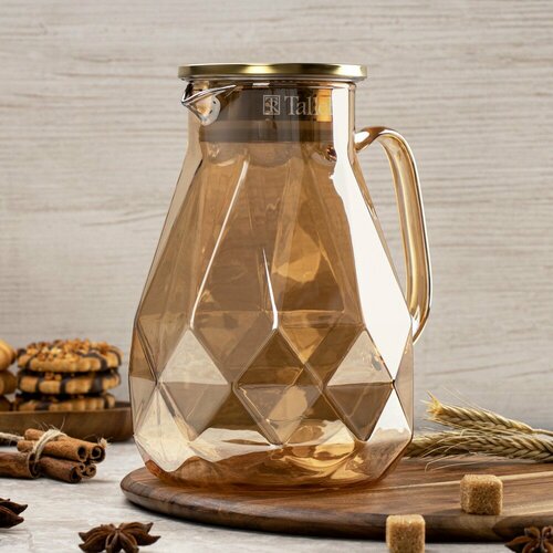 Кувшин Тюлип 18 л янтарный стекло 5418₽