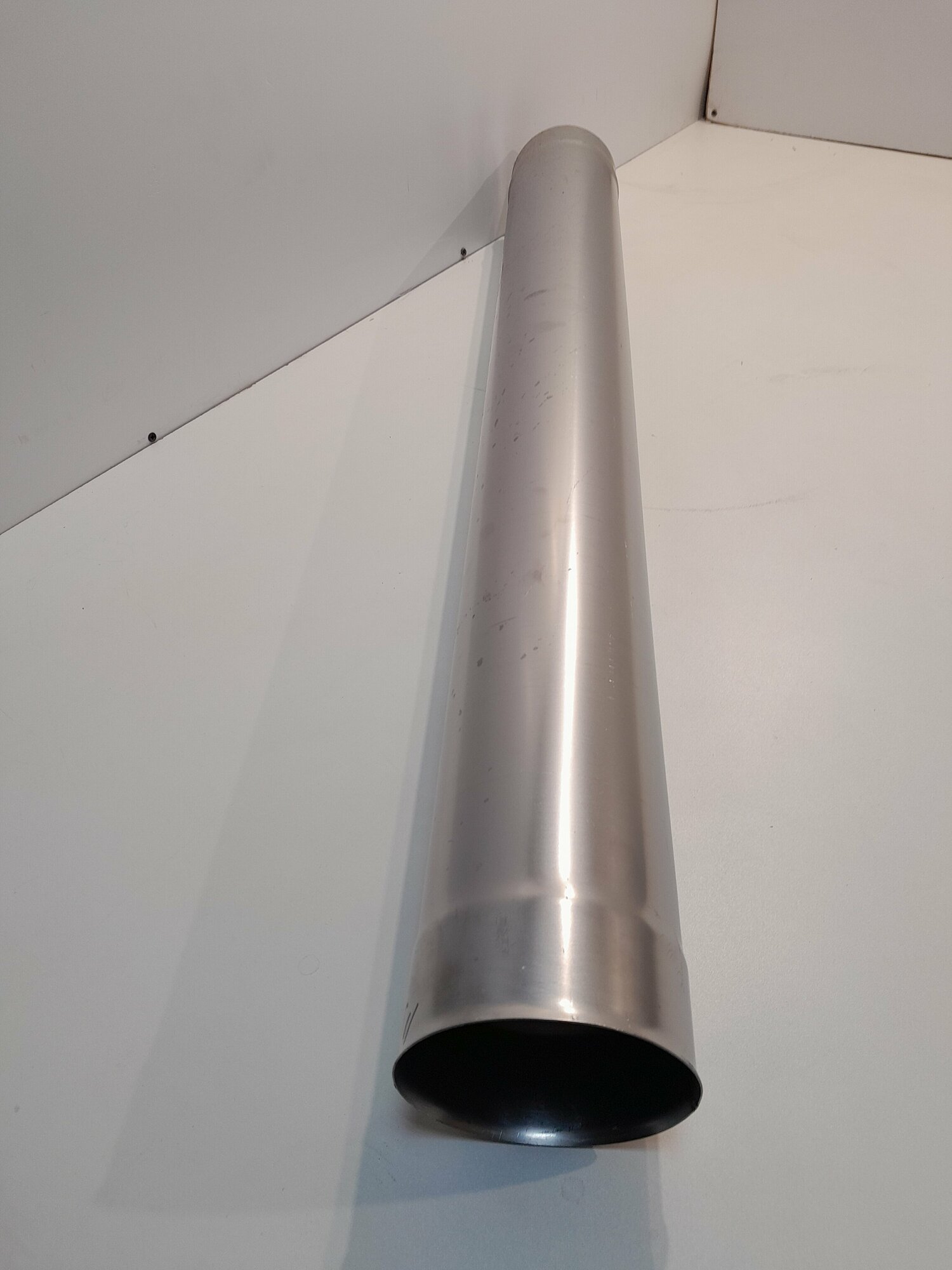 Труба для дымохода одностенная 150х1мм х0.5м нержавейка - фотография № 1