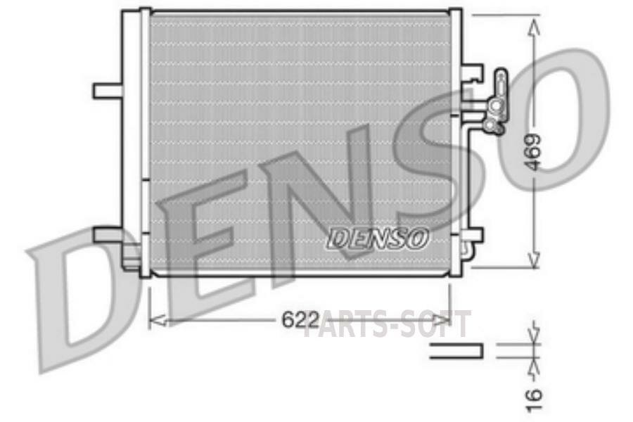 DENSO DCN10016 Радиатор кондиционера