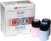 Акриловые краски по ткани DECOLA, набор "Пастель", 9 цветов по 20 мл, ЗХК Невская палитра