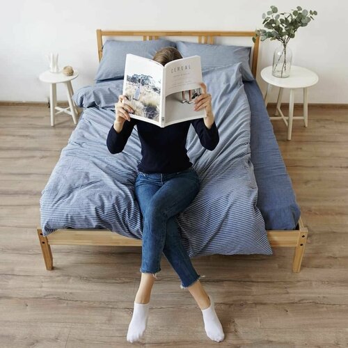 Пододеяльник 240х220 из варёного хлопка, цвет Ocean Dream