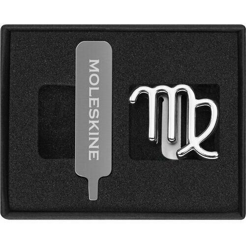 Шильдик-знак Зодиака дева Moleskine VIRGO на резинку для блокнотов матовое серебро 900₽
