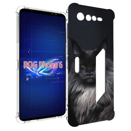 Чехол MyPads кошка мейн кун 2 для Asus ROG Phone 6 задняя-панель-накладка-бампер