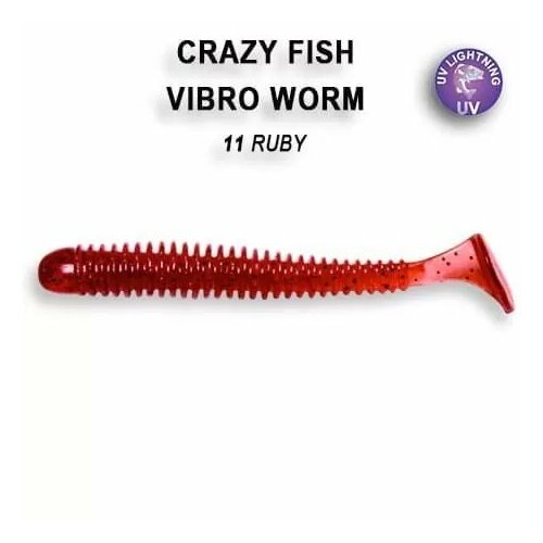 Силиконовая приманка мягкая съедобная Crazy Fish Vibro Worm 2 50 мм 3-50-11-5 8 шт. силиконовая приманка мягкая съедобная crazy fish vibro worm 2 50 мм 3 50 4 1 8 шт