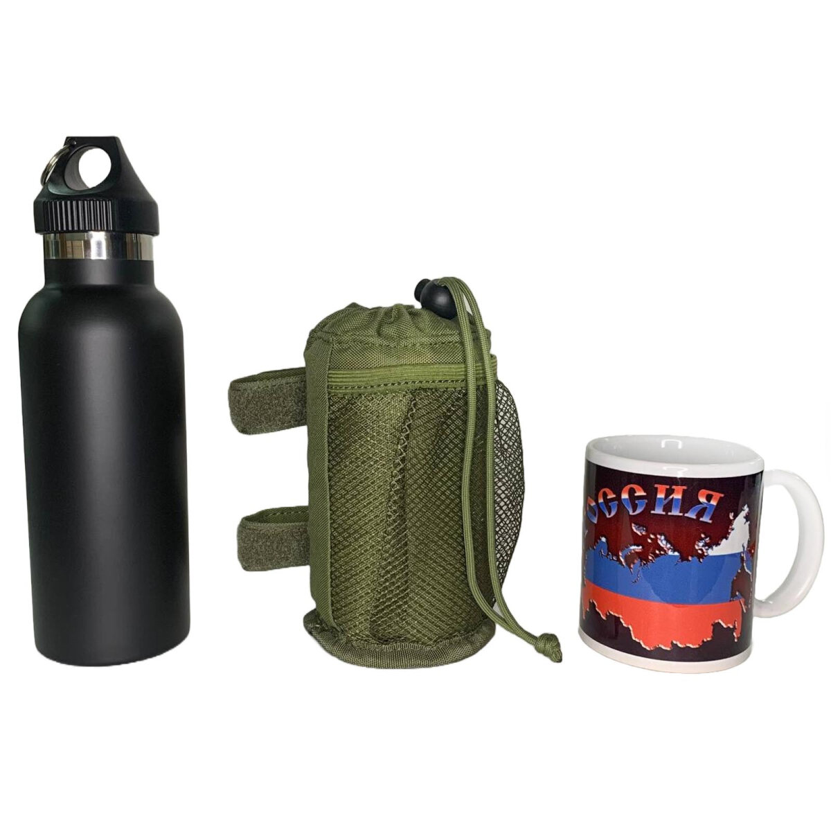 Тактический чехол для термоса (олива) — фото 1