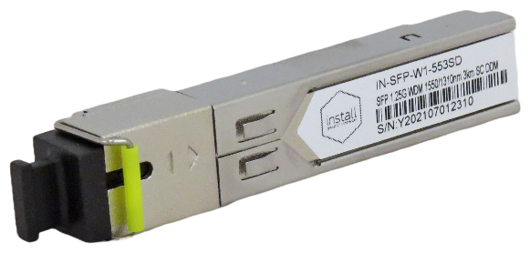 Оптический SFP трансивер 1.25Гбит/c, Tx 1550нм/Rx 1310нм, 3км, SC, DDM