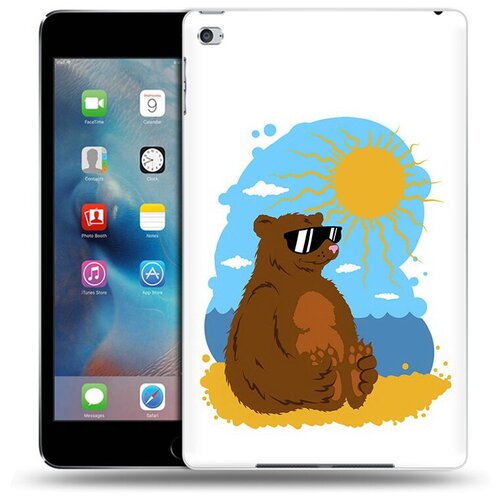 Чехол задняя-панель-накладка-бампер MyPads медведь на чиле для iPad mini 4 7.9 (2015)-A1538/A1550 противоударный чехол задняя панель накладка бампер mypads медведь 666 для ipad mini 4 7 9 2015 a1538 a1550 противоударный