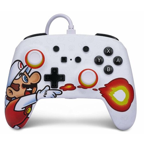 Геймпад проводной PowerA Fireball Mario для Nintendo Switch геймпад проводной powera enhanced wired controller red xbgp0008 01