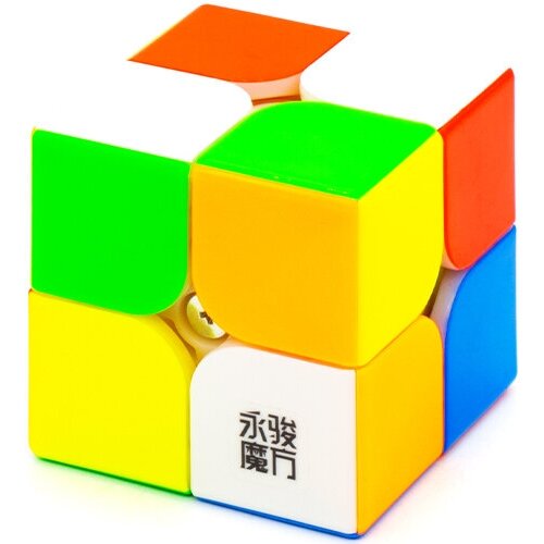 фото Скоростной кубик рубика yj 2x2 yupo v2 m 2х2 магнитный / головоломка для подарка / цветной пластик